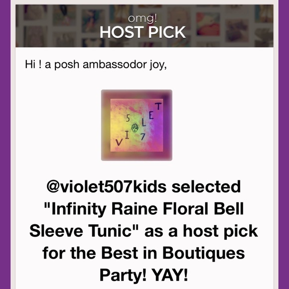 Infinity Raine Floral Bell Sleeve Tunic - Picture 3 of 3